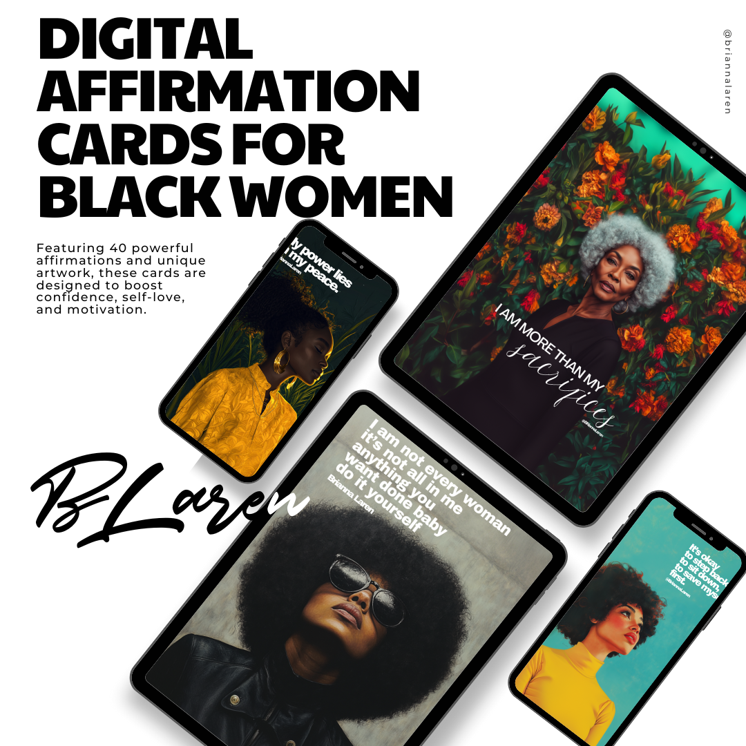 Digital Affirmation Cards for Black Women