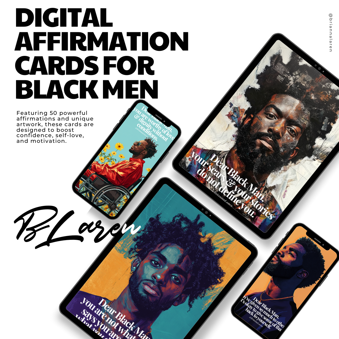 Digital Affirmation Cards for Black Men