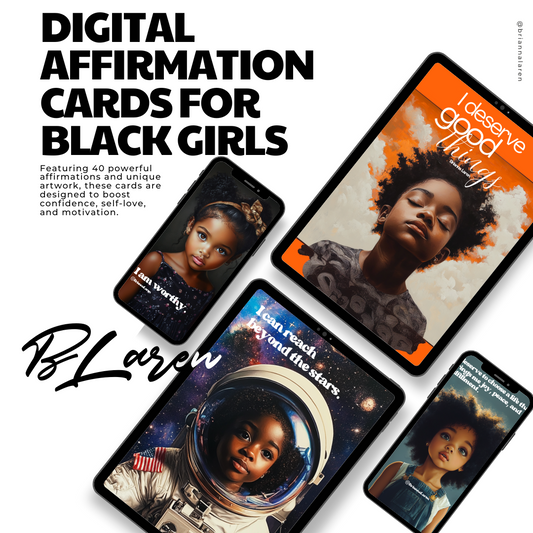 Digital Affirmation Cards for Black Girls