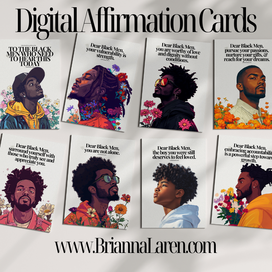 Digital Affirmation Cards for Black Men